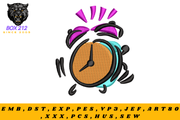 Alarm Clock Digital Embroidery