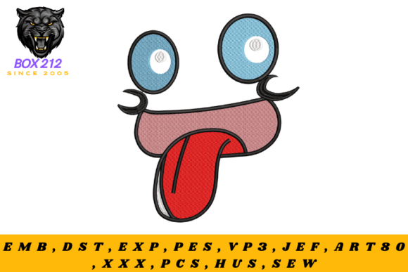 Cartoon Face Digital Embroidery Design