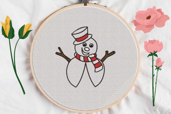 Christmas Snowman Applique Embroidery Review