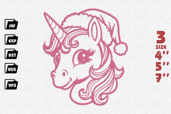Cute Santa's Unicorn Embroidery Review