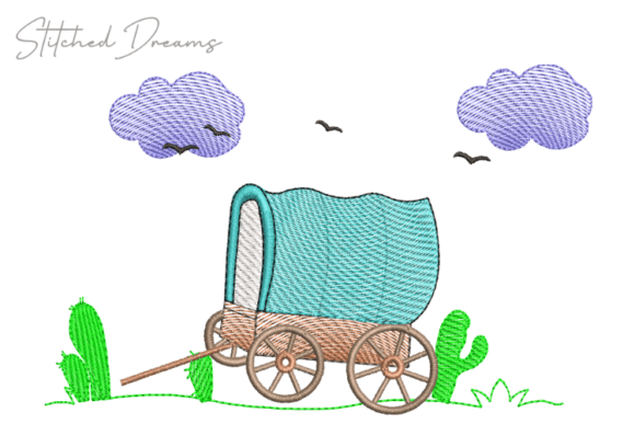 H1: Horse Carriage Embroidery Design