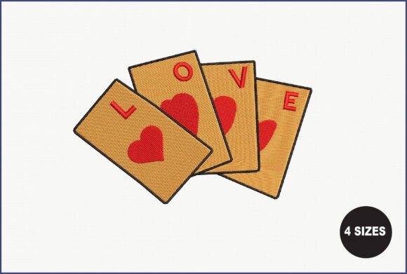LOVE Playing Cards Embroidery