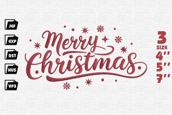 Merry Christmas Snowflakes Embroidery Review