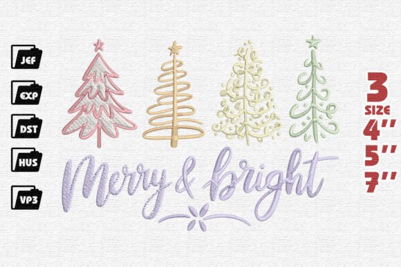 Merry Christmas Trees Embroidery Review