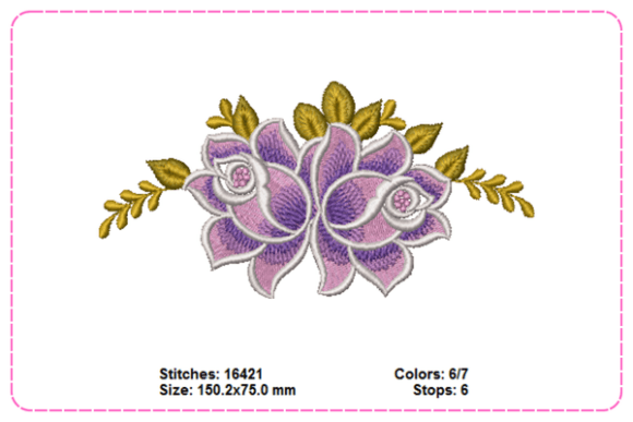 Rose Flower Embroidery Designs