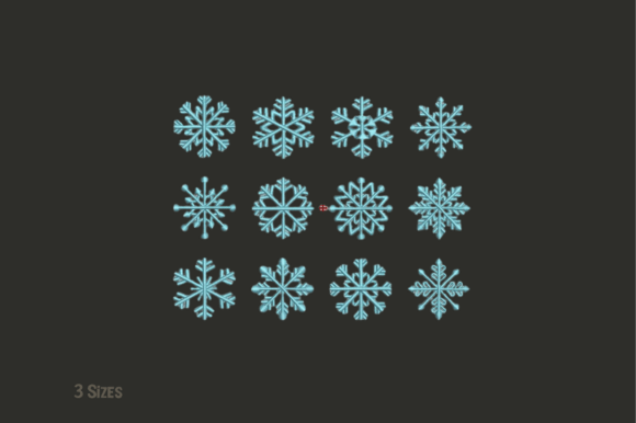Snowflakes Machine Embroidery Design Set