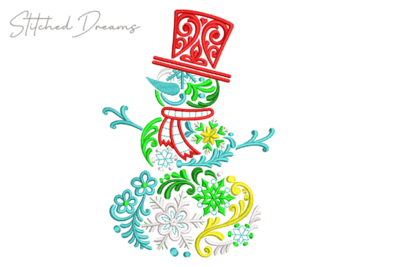Snowman Embroidery Design